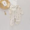 Long-Sleeve Cotton Baby Jumpsuit - Perfect for Spring & Autumn