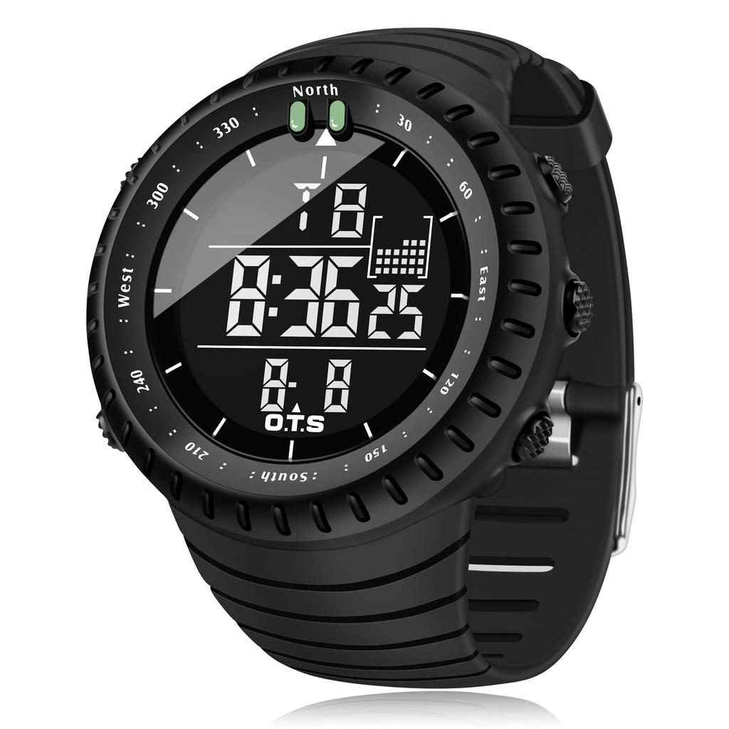 PALADA Watch Sports Digital Electronic Quartz Movement Waterproof Military Business Casual LED Backlight Black Men's –