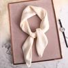 Solid Color Silk Square Scarfs for Women Soft Satin Neckerchief Female Head Hijab Foulard Neck Ties Skinny Hairband Lady Hair