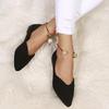 Women Flats 2024 New Summer Outdoor Breathable Comfortable Solid Color Shoes Casual Pointed Toe Walking Loafers Sneakers Women