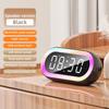 Rechargeble Alarm Clock RGB Mood Light 2 Alarm Loud Volume Wireless Speaker 12/24H Voice Control Table Snooze LED Digital Clock