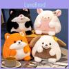 Cute Kitten Fox Puppy And Lamb Animal Plush Doll With Flower Decoration Gift For