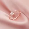 Korean Lucky Grass Flower Fashion Personalized Five Leaf Ring