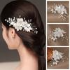 Crystal Pearl Flower Bride Headdress White Wedding Hairpin New Bridal Headwear For Women