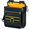 TOP Electrician's Waist Pouch, 2-Tier, Medium, with Diagonal Insertion, Tape Holder, and Carabiner, TPD-201M