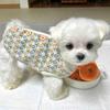 Autumn Winter Puppy Dog Vest Knitted Small Flower Vest Small Dog Warm Sweater Ins Wind Cat Two-legged Pet Clothes Costume