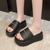 Fashion 7CM Wedge Heels Sandals Women 2025 New Summer Slides Chunky Platform Slippers for Woman Thick Bottom Gladiator Sandalias Mujer
