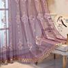 Embroidered Tulle Sheer Curtains for Living Room Curtains for Bedroom Wedding Voile Flower Drapes Windows Backdrop Europe