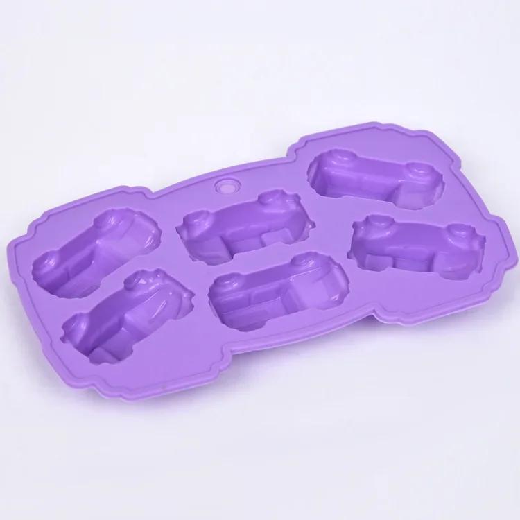 Cartoon Car Shape Silicone Mold, Chocolate Muffin Ice Baking Pan,Soap Pastry Bakeware ,Kicthen Cake Decoration Silicone Mold