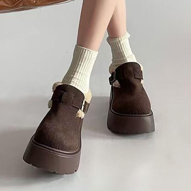 Suede Women Snow Ankle Boots Fur Platform Casual Sneakers Cotton Loafers Shoes Winter 2025 Trend Warm Walking Botas De Mujer
