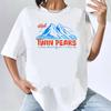 Twin Peaks T Shirt Women Casual Cartoon Graphic Tees Kawaii Hip Hop Grunge Casual Short Sleeve Tshirt Summer Streetwear