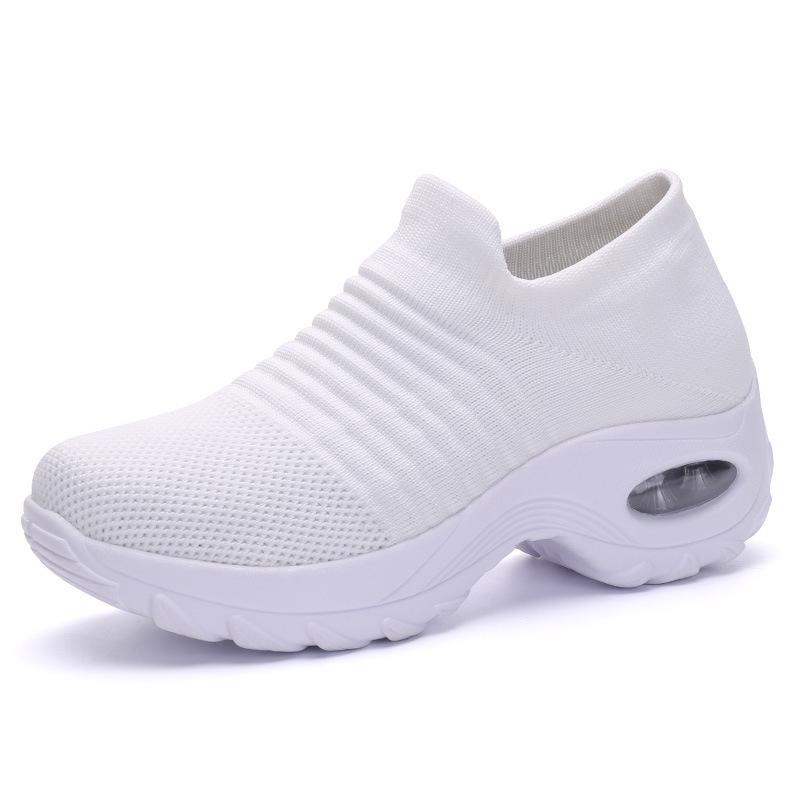 Plus-size Women's Shoes Air-cushioned Fly-woven Sports Shoe Covers Foot Shoes Fashionable Casual Shoes Sock Shoes
