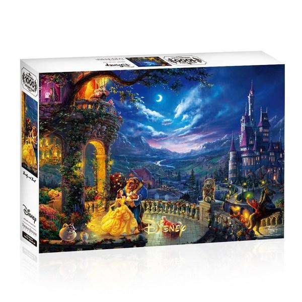 Media & Art Toys & Puzzles 51 X 73.5 Cm, 1000 Pieces, Beauty and the Beast Waltz In the Moonlight Jigsaw Puzzle, Childrens Games, Educational Toys