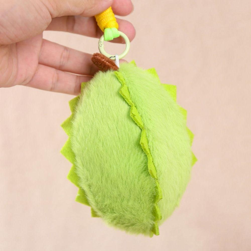 PP Cotton Fruit Durian Pendant Simulation Fruit Durian Plush Keyring Backpack Decoration