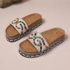 New Water Diamond Shoes for Women Plus-size Muffin Thick-soled Flip-flops