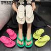 Women's Flip-flops Fashion EVA Solid Color Lightweight Flat Heel Wear-resistant Soft Sole Comfortable and Anti-skid Casual Beach Slippers