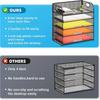 5 Tray Desk File Organizer, Mesh Paper Sorter Letter Tray Organizer with Handle, Desktop File Organizer and Storage for Letter/A4 Office File Folder