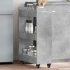 VidaXL Cabinet with Wheels Concrete Grey 60x22x79 Cm Engineered Wood, Side Cabinet, Storage Cabinet, Organizer of 840418