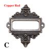 5PCs Name Card Label Frame Card Holder Antique Tags Drawer Pull Label Holder Cabinet File Vintage