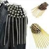Hot Rivet Brooch Spike Tassel Epaulet Shoulder Board Mark Unisex Punk Jewelry