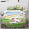 Unicorn Cute Cartoon Comforter Bedding Set,Duvet Cover Bed Set Quilt Cover Pillowcase,Queen Bedding Set