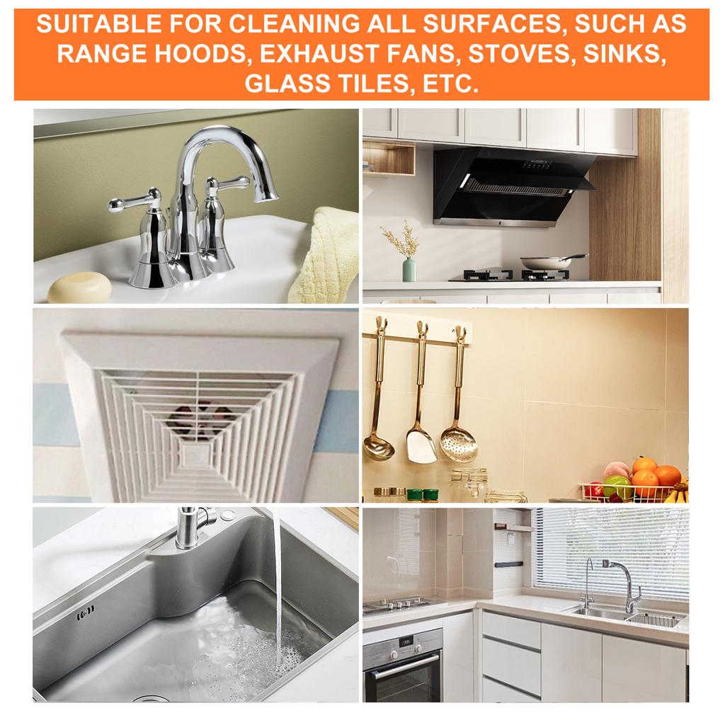 JUE-FISH Multipurpose Powerful Kitchen Oil Stain Cleaner Heavy Oil Foam Cleaner Rust Remover Cleaning Car Kitchen Cleaning Foam Spray