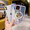 Luxury Transparent Wireless Charging Magsafe Phone Case For iPhone 11 12 13 14 15 Pro Max Magnetic Shockproof Bumper Cover