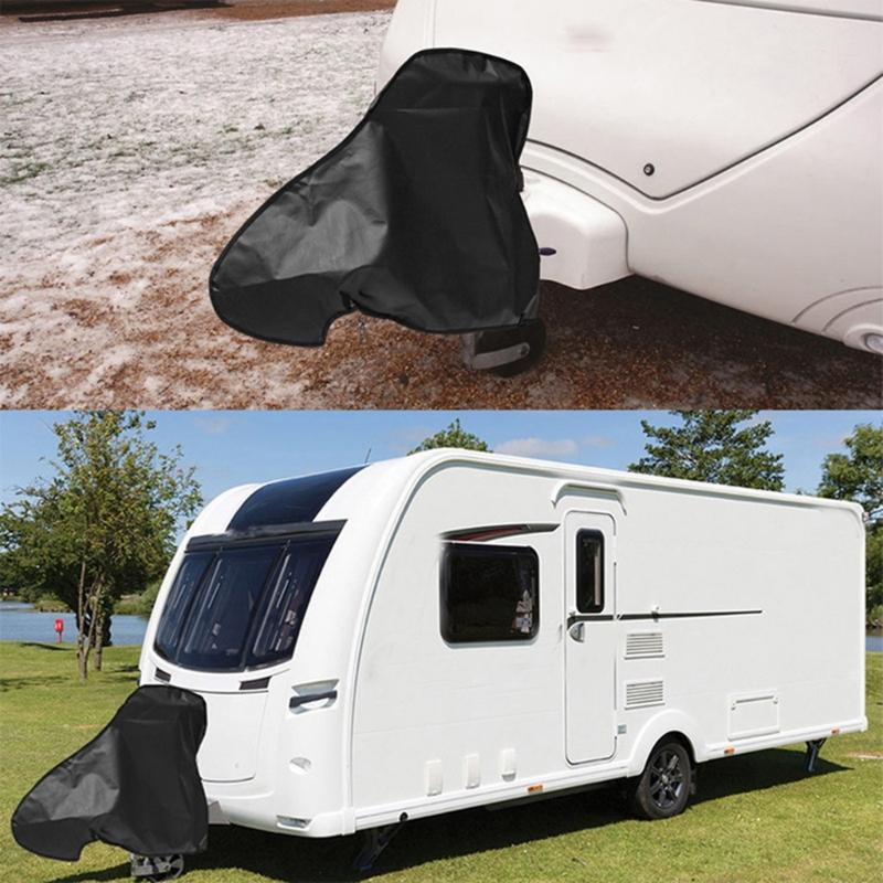 Drawbar Cover, Universal Drawbar Cover Weather Protections PVC Tow Bar Protective Cover for Caravans Motorhome Trailer