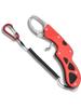 Stainless Steel Fish Grip Catcher for Bass Fishing Lightweight, Rust-Resistant (Red)