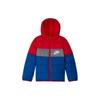 Color Block Brand Logo Printed Long Sleeve Cotton Jacket Kids Outerwear Blue Red HA5142-489