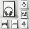 The Player of Games Quotes Poster Canvas Printing Gaming Wall Art Decor Gaming Room Decoration Eat Sleep Game Repeat Decoration