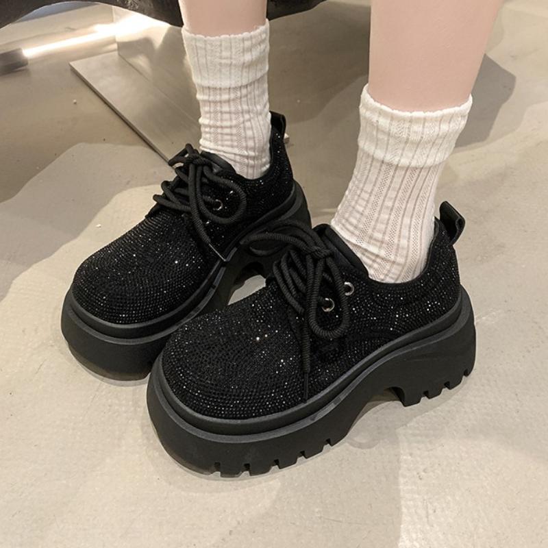 Fashion Women Platform Shoes Fashion Crystal Luxury Loafers Trend Brand Designer 2025 Summer New Sneakers Woman Sandals Casual Botas