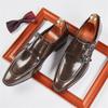 Trend British Monk Strap Loafers New Charm Black Brown Shoes For Men Designer Formal Wedding Prom Dress Homecoming Footwear