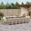 VidaXL Garden Dining Set and Cushions 17 Pcs Beige, Outdoor Dining Set 3210886