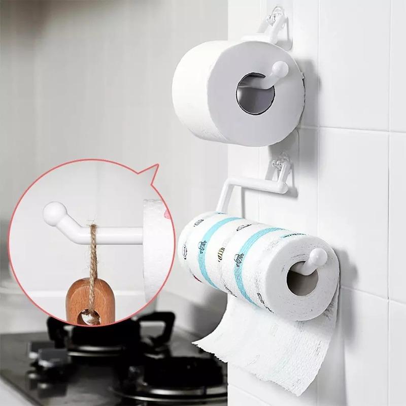 Adjustable Sanitary Plastic Tissue Holder Self Adhesive Kitchen Tissue Bathroom Tissue Storage