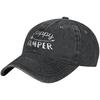 Camper Hat Baseball Cap for Women Men Black Vintage Adjustable Unisex Cotton Dad Hat for Summer Beach Sports Denim