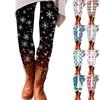 Women's Pants Christmas Printed Stretchy Soft Bottoms Casual Home Sleeping Pants