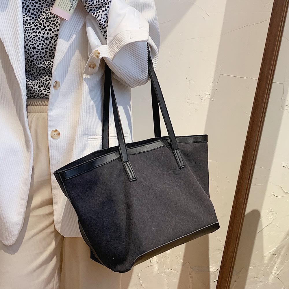 Fashion Trend Ladies Large-capacity Canvas One-shoulder Tote Bag