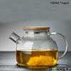 1L Glass Teapot Heat-Resistant Flower Tea Pot Kettle Large Clear Fruit Juice Container Ceramic Household Drinkware