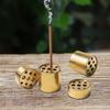 Decorative Mini Incense Holder Copper Heat-resistant Incense Base with 9 Holes Creative Sandalwood Incense Burner