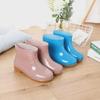 Women's Short Fashion Rain Boots - Non-Slip, Cotton-Lined, Velvet, Low Tube Rubber Shoes for Adults Ladies.
