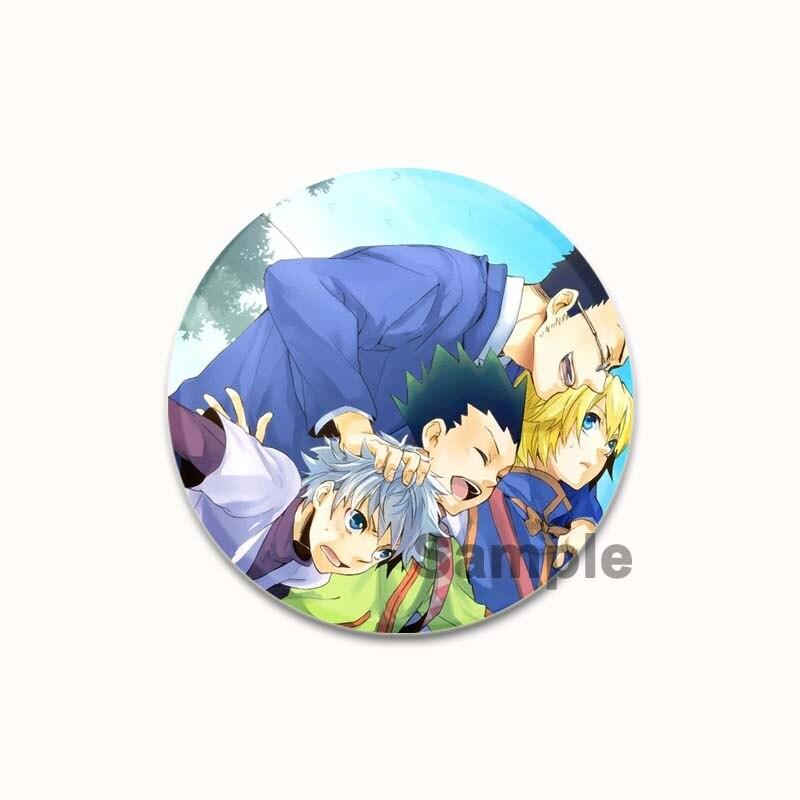 58mm Anime Hunter X Hunter Brooches Cartoon Cosplay Badges for Backpack Clothes Fashion Jewelry Accessories Manga Icon Pin Decor