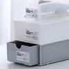 1Pc Desktop Storage Box Cosmetics Storage And Office Stationery Storage Cabinet Can Be Stacked And Combined For Drawer Storage