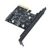 2-Port Type-C PCI-E Pansion Card PCI-Express 4X To USB 3.2 Gen Adapter 10Gbps Fast Transfer