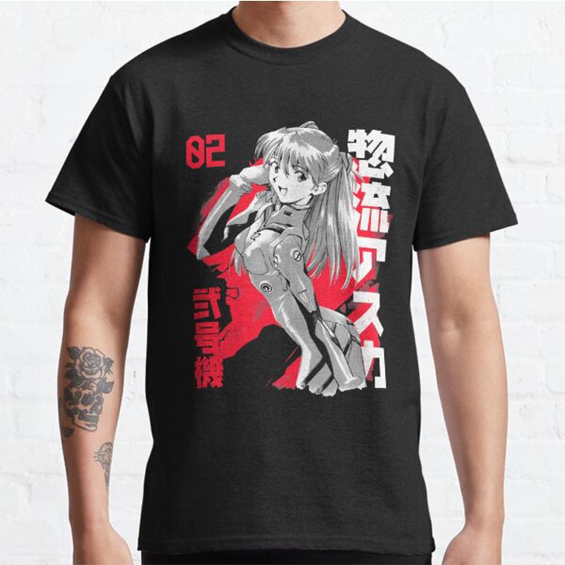 100% хлопок Neon Genesis Evangelion Ретро летние мужские футболки с принтом гитары повседневные мужские футболки