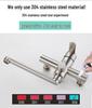 304 Stainless Steel Dual-Use Kitchen Faucet: Hot/Cold, Floor-Standing, Thickened for Vegetable Sink