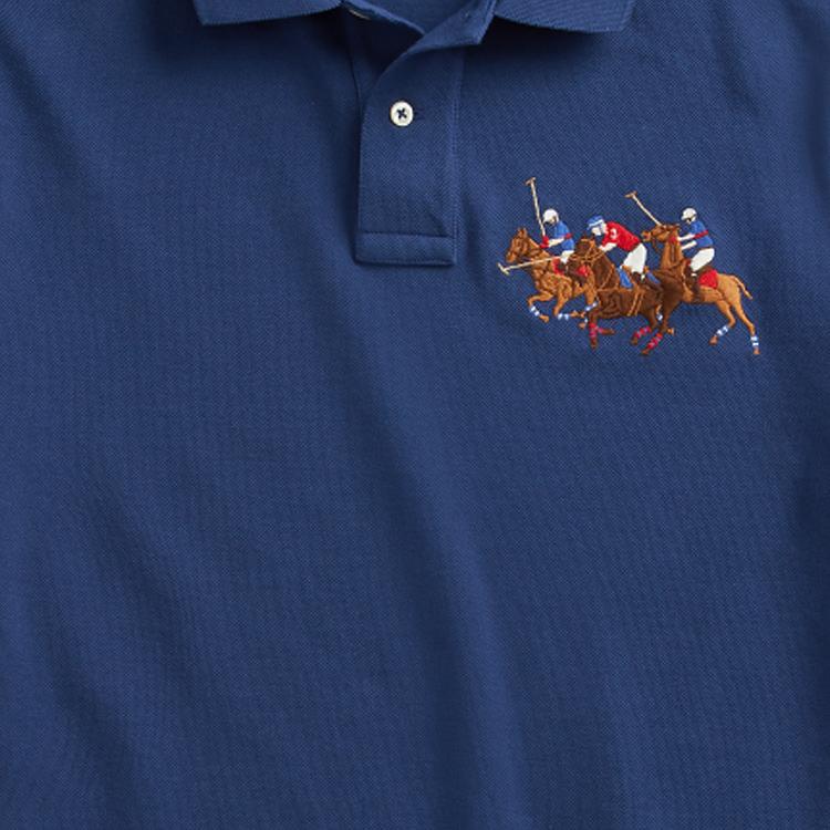Polo Ralph Lauren Logo Embroidered Slim Fit Short Sleeve Polo Shirt Men Tops Clear-Water-Blue MNPOKNI1N821113-410