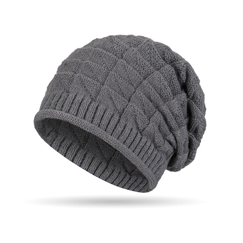 Street Pleated Pile Hat Long Stretch Woolen Hat Fashionable and Versatile Ear-protecting Cold Hat