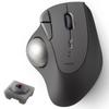 ELECOM Wireless Trackball Mouse Bluetooth IST Series 5 Buttons Thumb Operation Artificial Ruby Support Black 1 Windows/Android/mac/iPad/Chrome