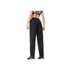 Li Ning Fitness Series Casual Comfortable Moisture-Wicking Knitted Sports Pants Women Bottoms Black AKLV114-1
